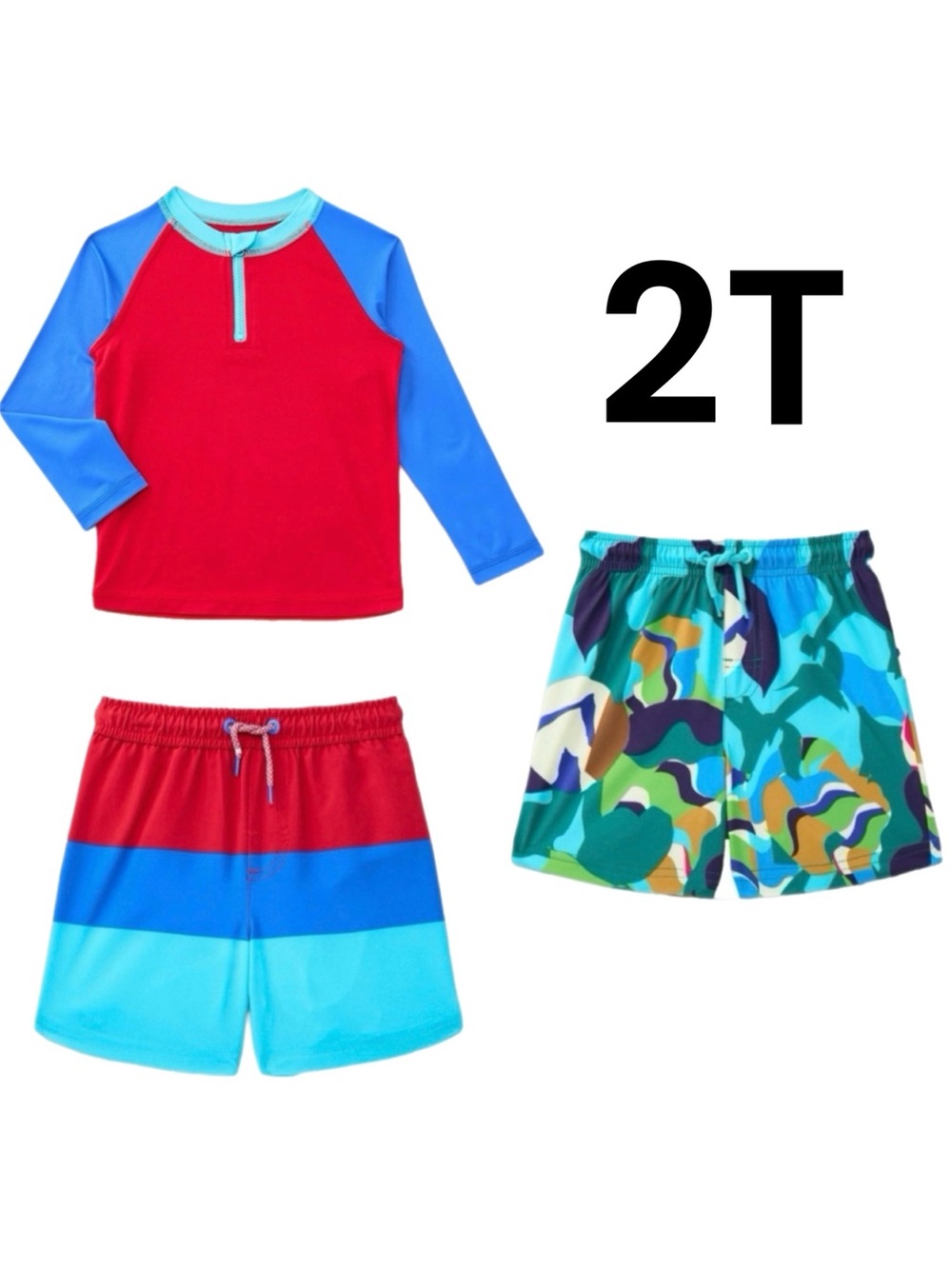 Toddler Quick-Dry Swim Trunks & Rash Guard